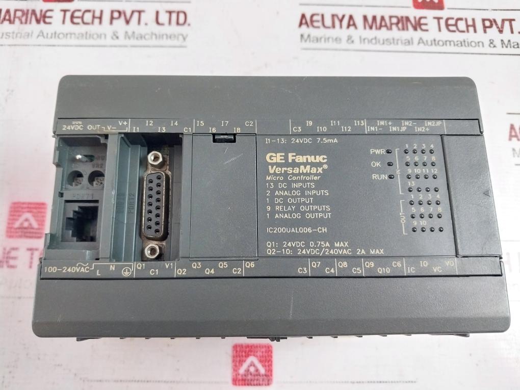 Ge Fanuc Ic200ual006-ch Versamax Micro Controller 07000201283 24vdc 7.5ma