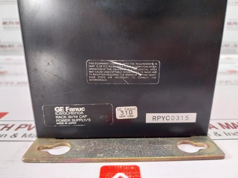 GE FANUC IC610CHS110A Programmable Controller Power Supply Rack