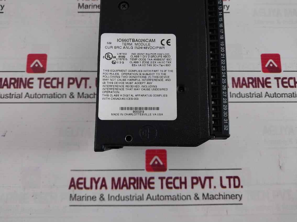 Ge Fanuc Ic660Bba026 Analog Input Block Module 24/48Vdc Pn-540005 Ea-a5-100