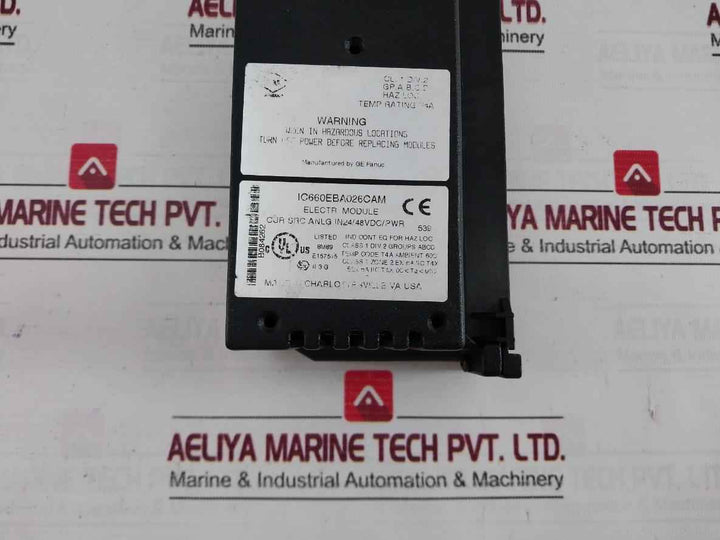 Ge Fanuc Ic660Bba026 Analog Input Block Module 24/48Vdc Pn-540005 Ea-a5-100