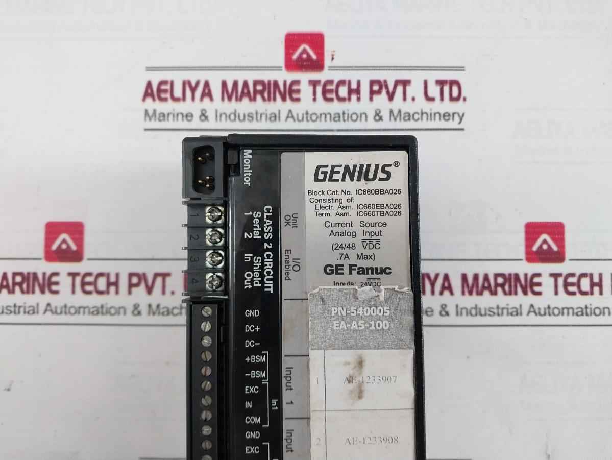 Ge Fanuc Ic660Bba026 Analog Input Block Module 24/48Vdc Pn-540005 Ea-a5-100