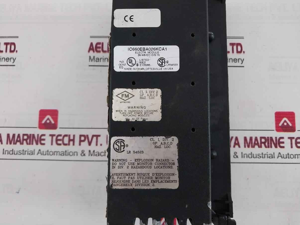 Ge Fanuc Ic660Bba026 Analog Input Block Module 24Vdc 25Ma Pn-540005 Ea5-65 60C