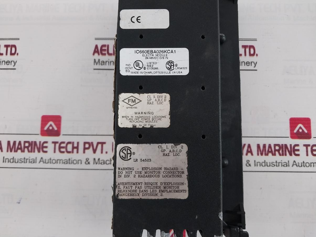 Ge Fanuc Ic660Bba026 Genius Analog Input Block Module 24Vdc 25Ma Ea-a5-90 60C