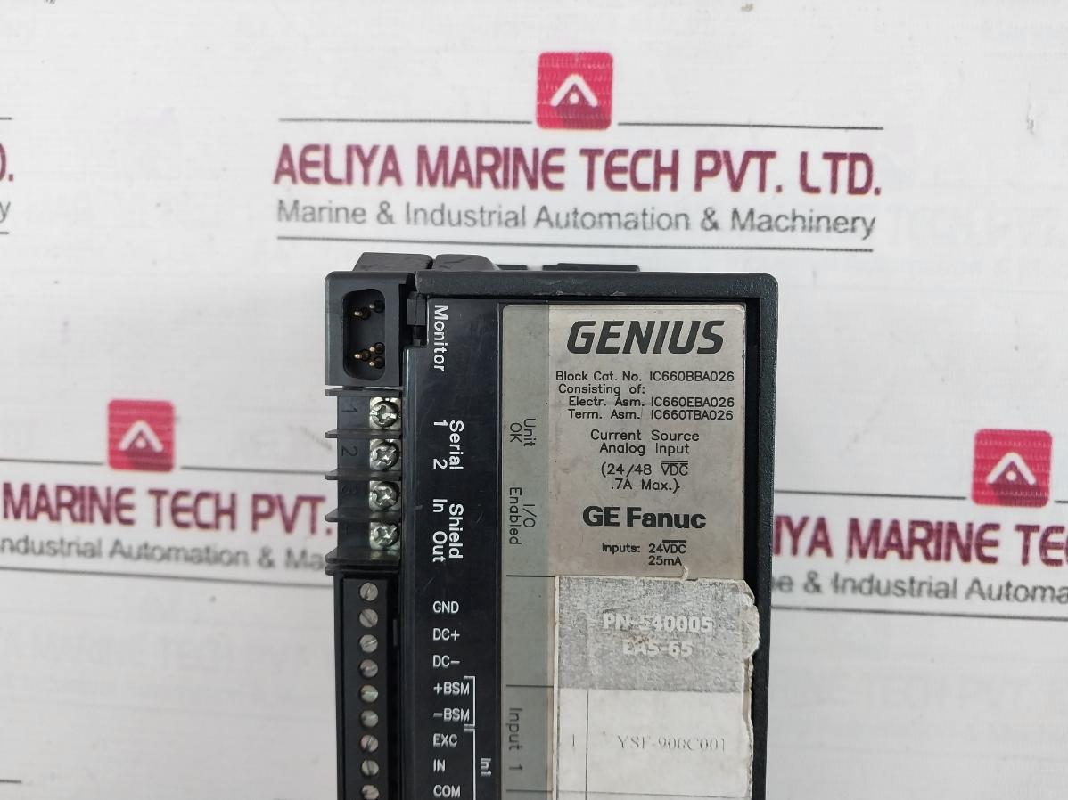 Ge Fanuc Ic660Bba026 Genius Analog Input Block Module 24Vdc 25Ma Ea-a5-90 60C