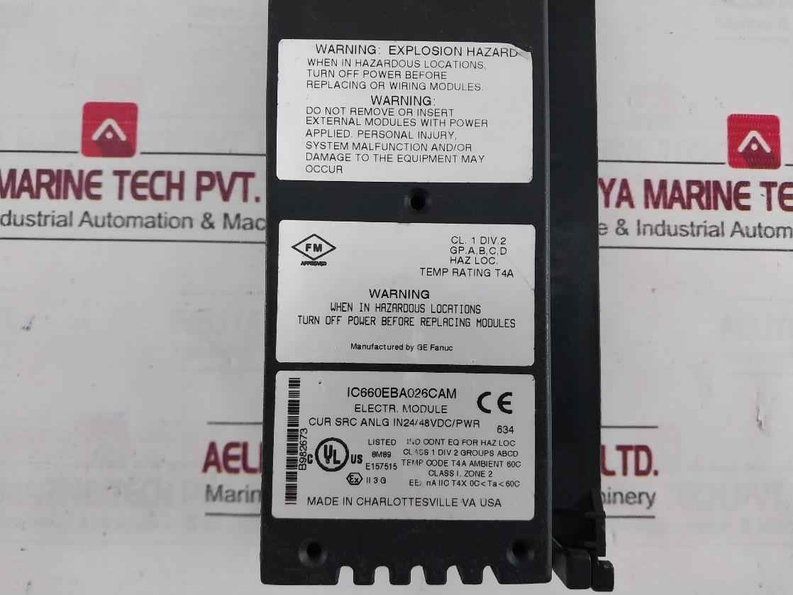 Ge Fanuc Ic660Bba026 Genius Analog Input Block Module 24Vdc 25Ma Ea-a5-90 60C