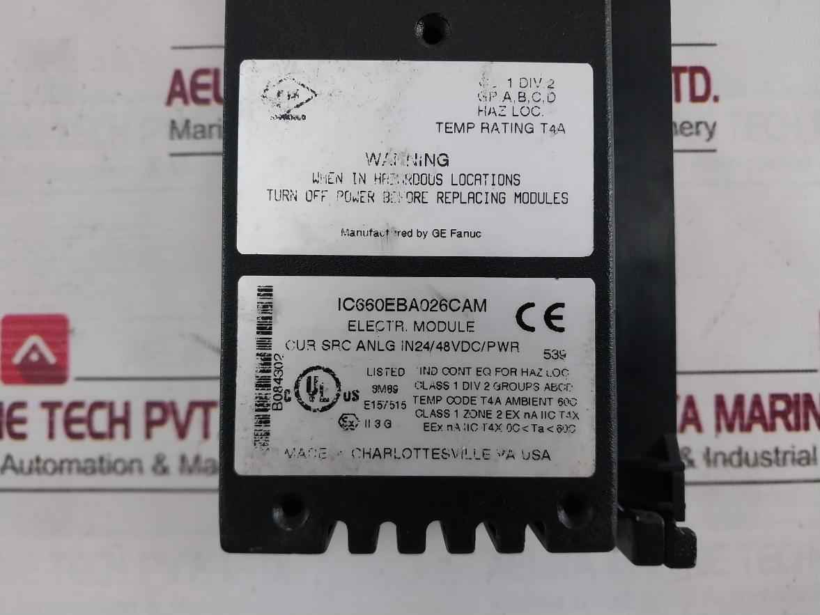 Ge Fanuc Ic660Bba026 Genius Analog Input Block Module Pn-540005 Ea-a5-92 24Vdc