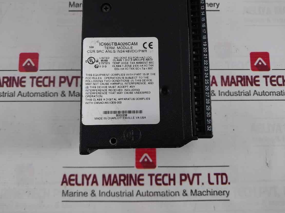 Ge Fanuc Ic660Bba026 Genius Analog Input Block Module T4A E157515 24Vdc 25Ma