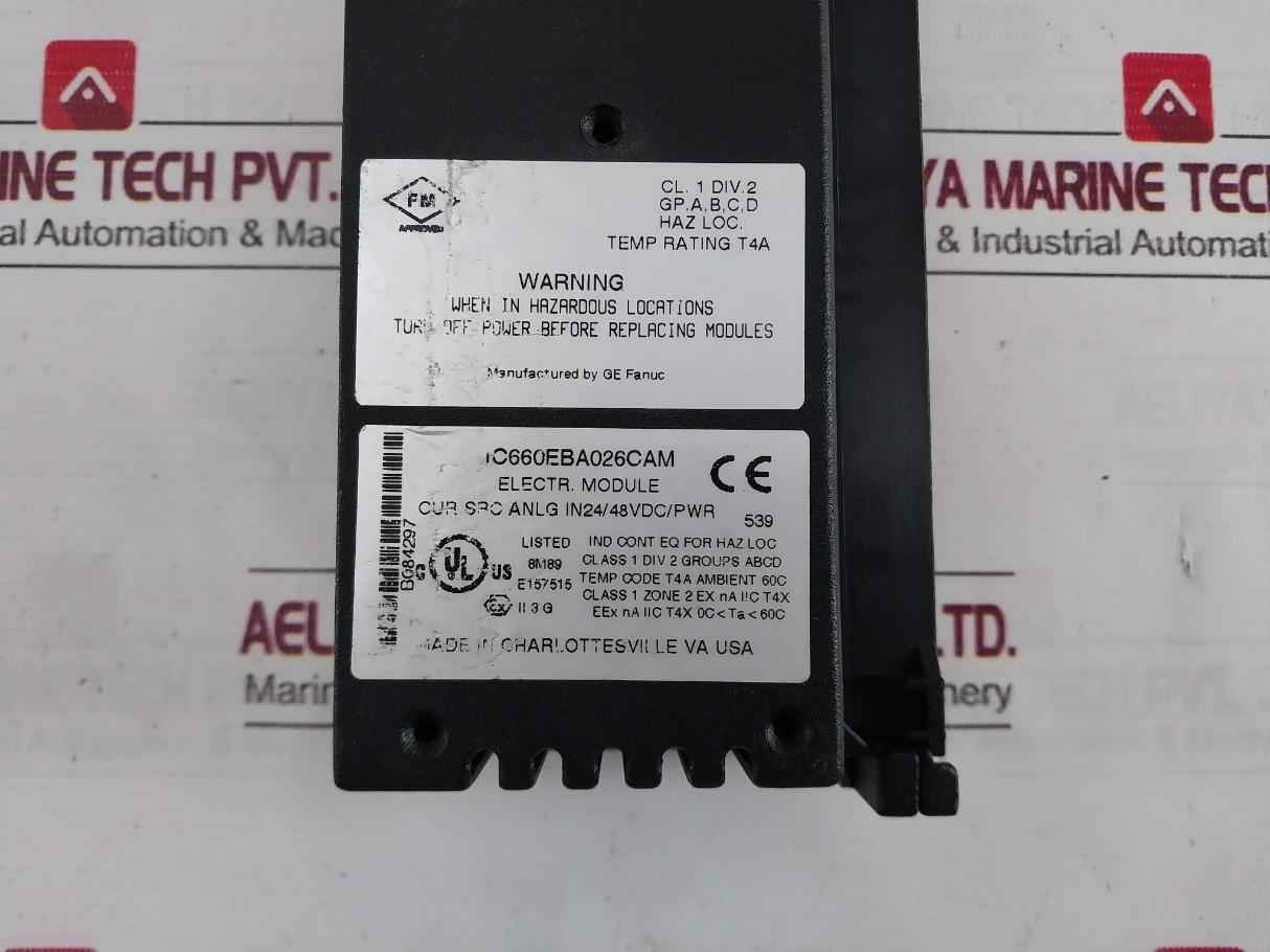 Ge Fanuc Ic660Bba026 Genius Analog Input Block Module T4A E157515 24Vdc 25Ma