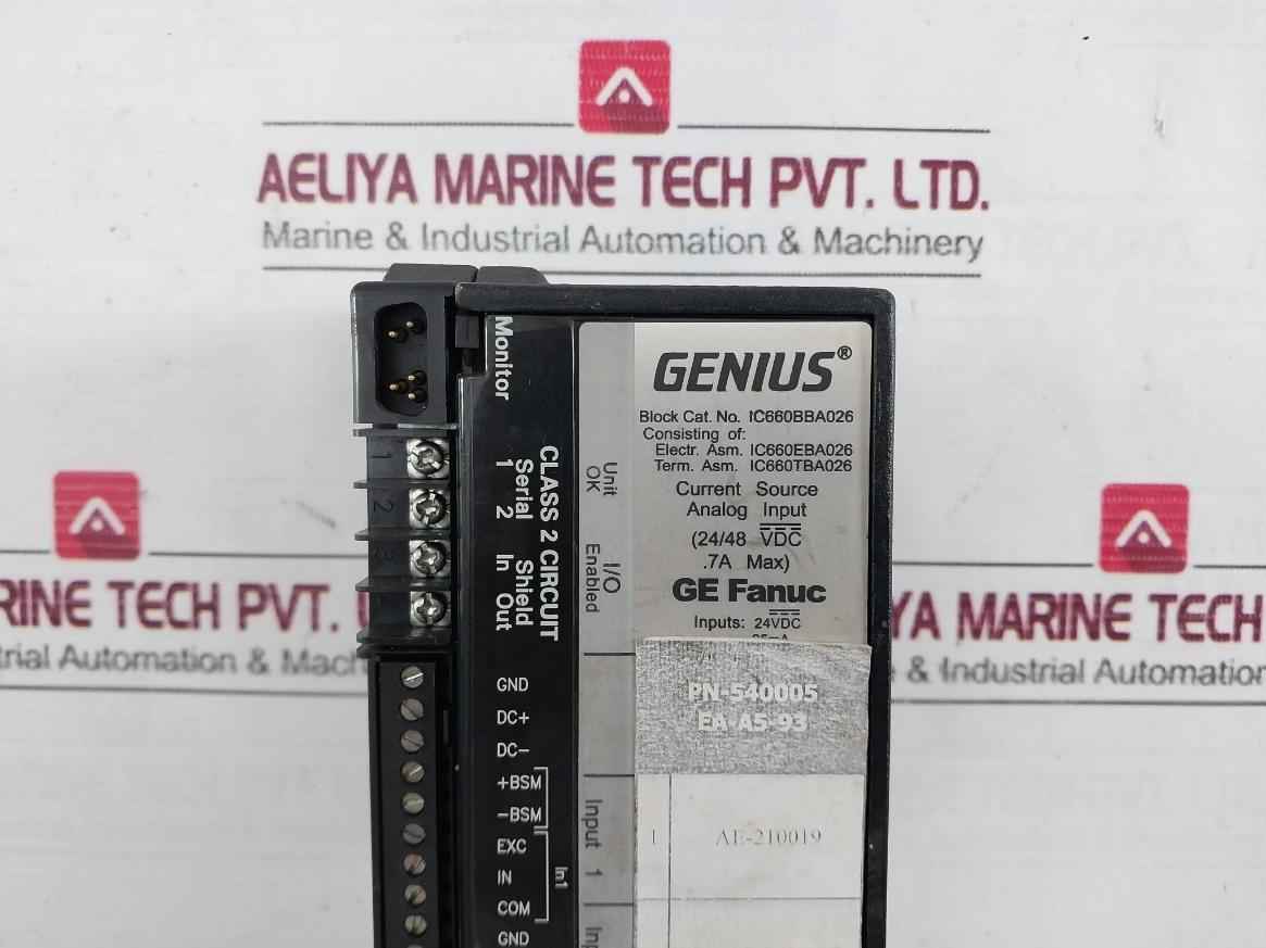 Ge Fanuc Ic660Bba026 Genius Analog Input Block Module T4A E157515 24Vdc 25Ma