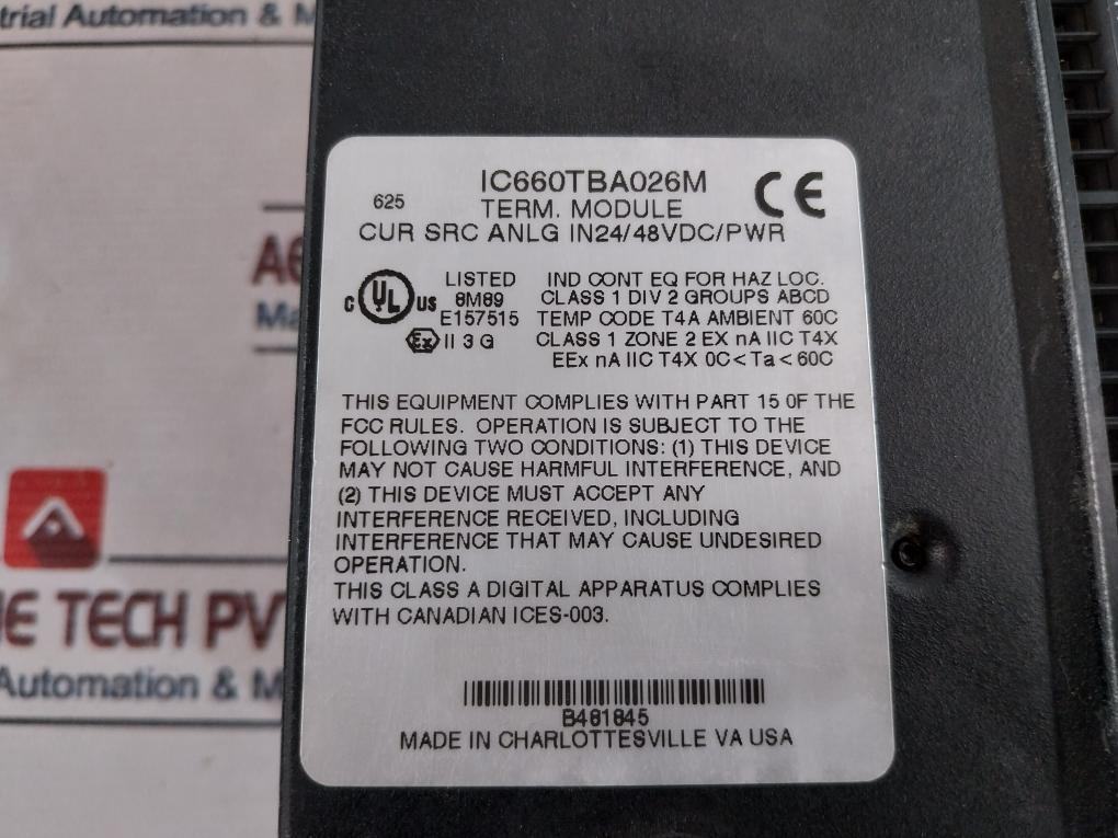 Ge Fanuc Ic660Bba026/ Ic660Eba026/ Ic660Tba026 Terminal Module