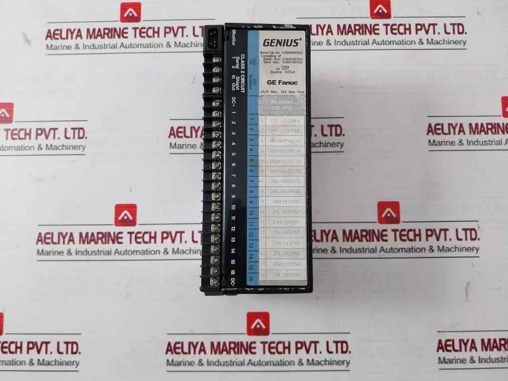Ge Fanuc Ic660Bbd022 Genius Plc I/O Terminal Source Block Module 24Vdc