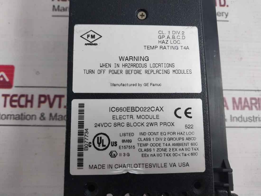 Ge Fanuc Ic660Bbd022 Plc I/O Terminal Source Block Module 60C Sd5-13 B000393