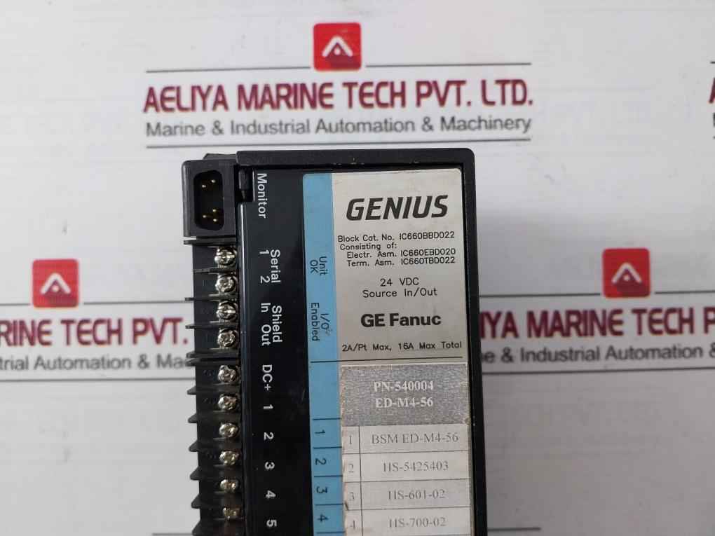 Ge Fanuc Ic660Bbd022 Plc I/O Terminal Source Block Module E105285 Pn-540004