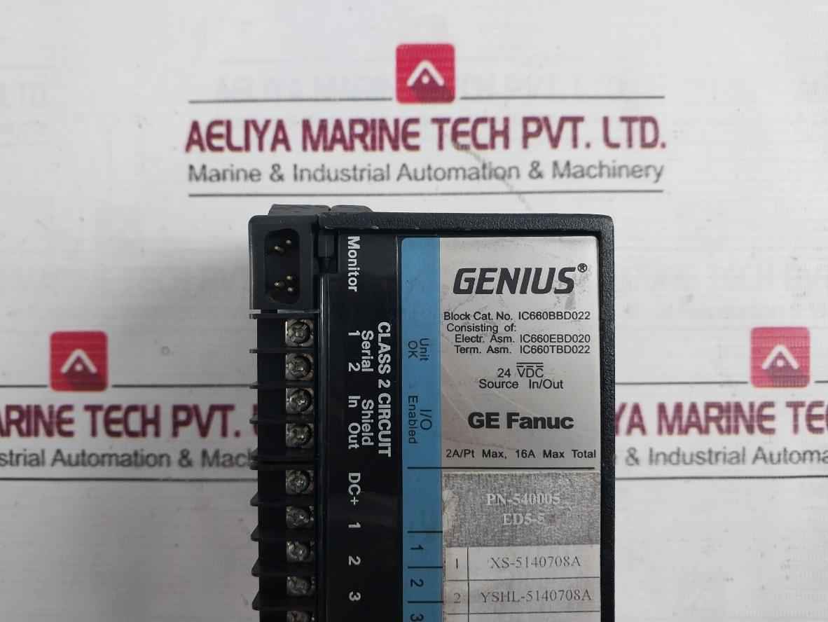 Ge Fanuc Ic660Bbd022 Plc I/O Terminal Source Block Module T4A 60C E157515 24Vdc