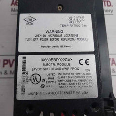 Ge Fanuc Ic660Bbd022 Plc I/O Terminal Source Block Module T4A 60C E157515 24Vdc