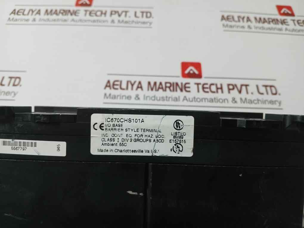 Ge Fanuc Ic670Chs101A I/O Base Barrier Style Terminal E157515 Ic670Alg620-jd