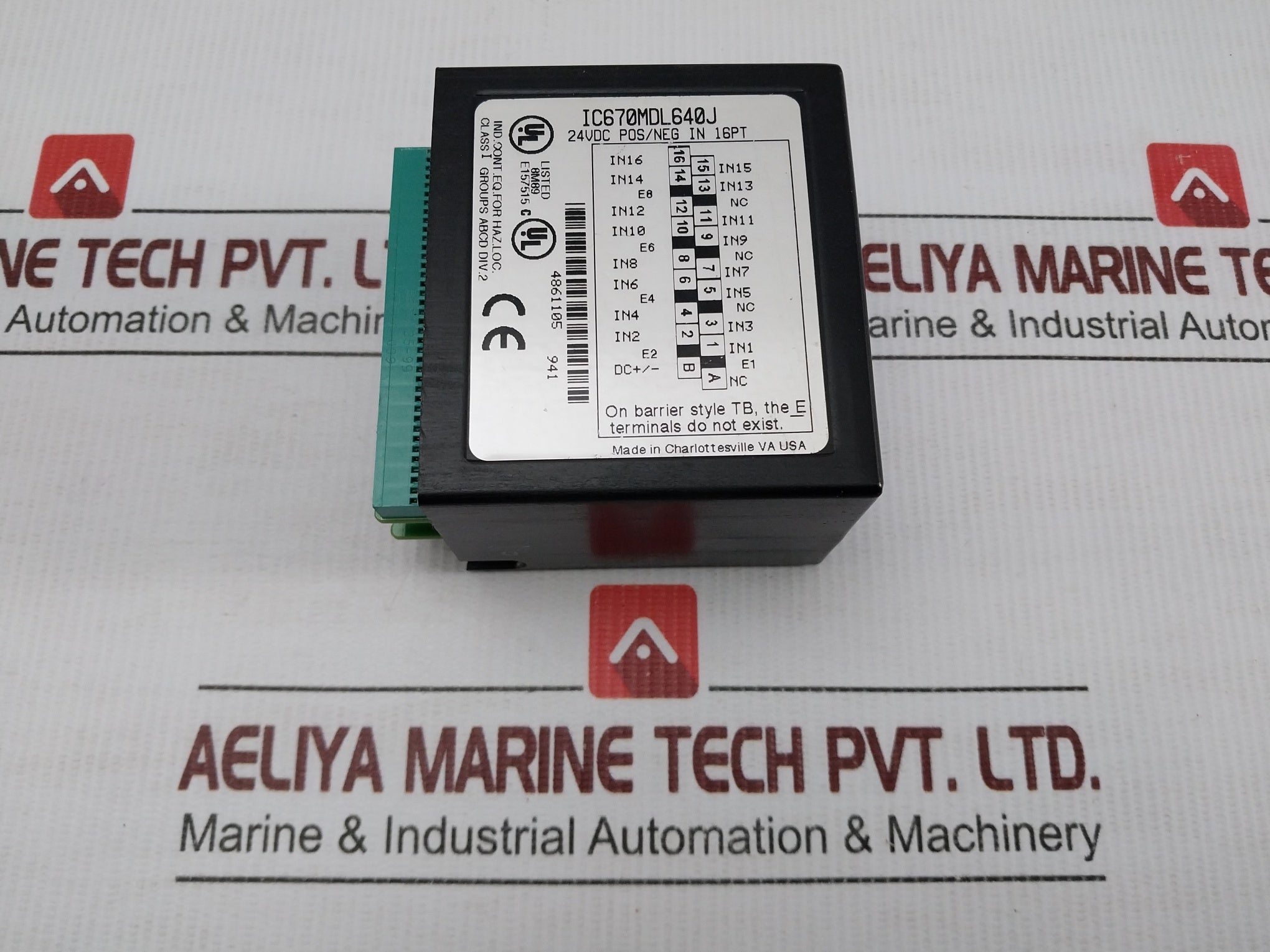 16 Point Positive Negative Plc Input Module Ic670Mdl640J Ge Fanuc 24Vdc