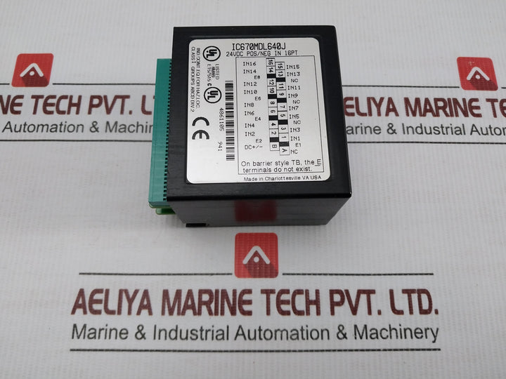 16 Point Positive Negative Plc Input Module Ic670Mdl640J Ge Fanuc 24Vdc