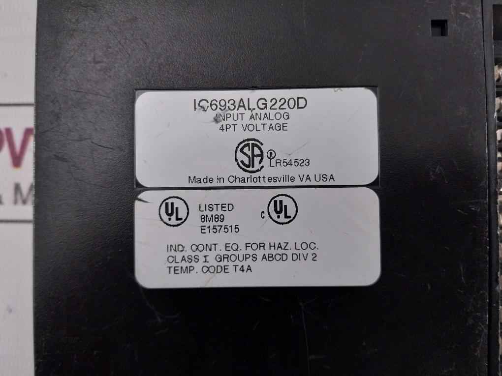 Ge Fanuc Ic693Alg220D Analog Voltage Input Module Alg220 E157515 T4A