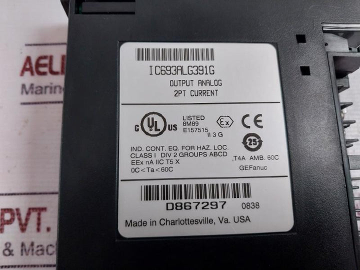 Ge Fanuc Ic693Alg391G Analog Current Output Module