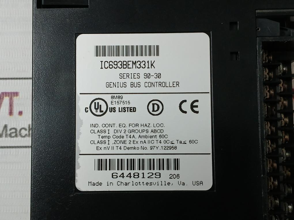 Ge Fanuc Ic693Bem331K Genius Bus Controller E157515 0C Ta 60C Series 90-30