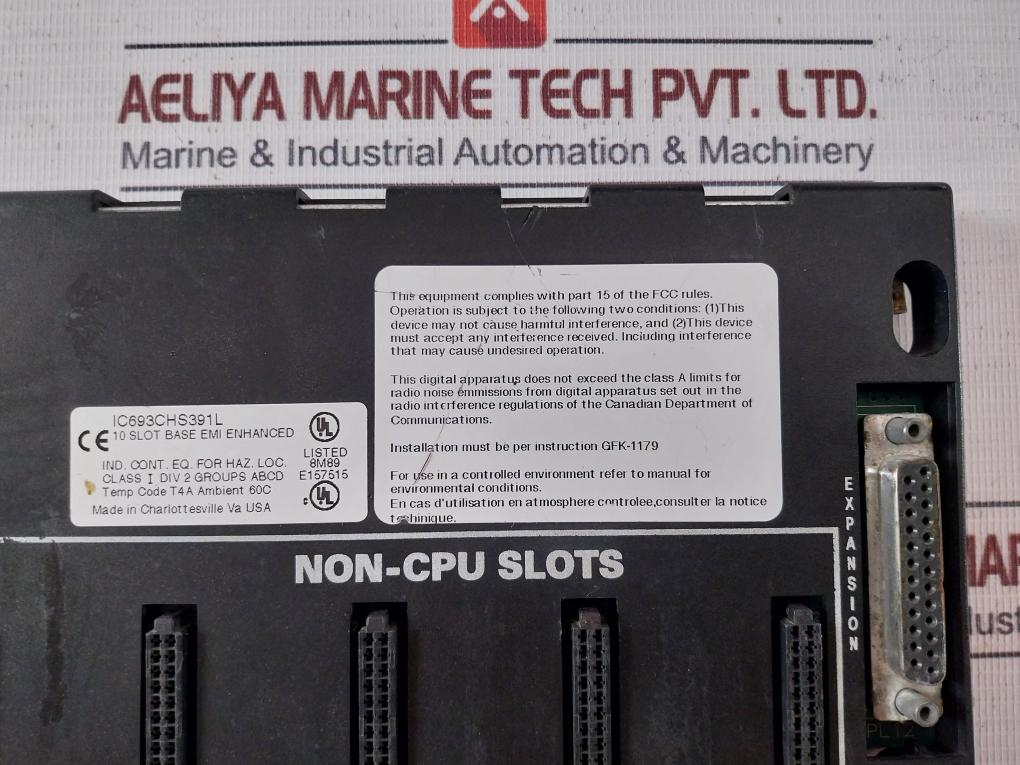 Ge Fanuc Ic693Chs391E Programmable Controller Base 10-slot E157515
