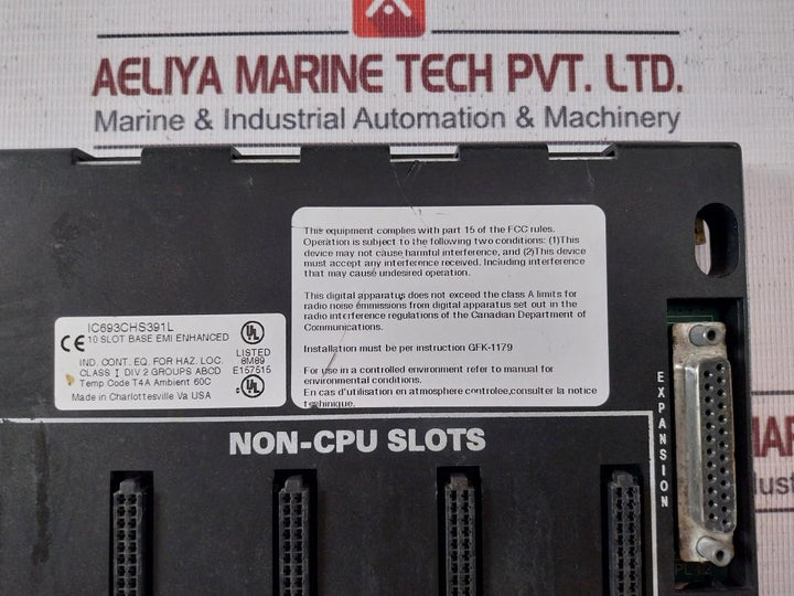 Ge Fanuc Ic693Chs391E Programmable Controller Base 10-slot E157515