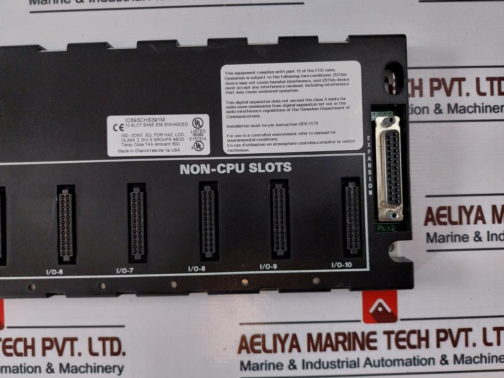 Ge Fanuc Ic693Chs391M Programmable Controller 1 Cpu And 9 Non Cpu Slots