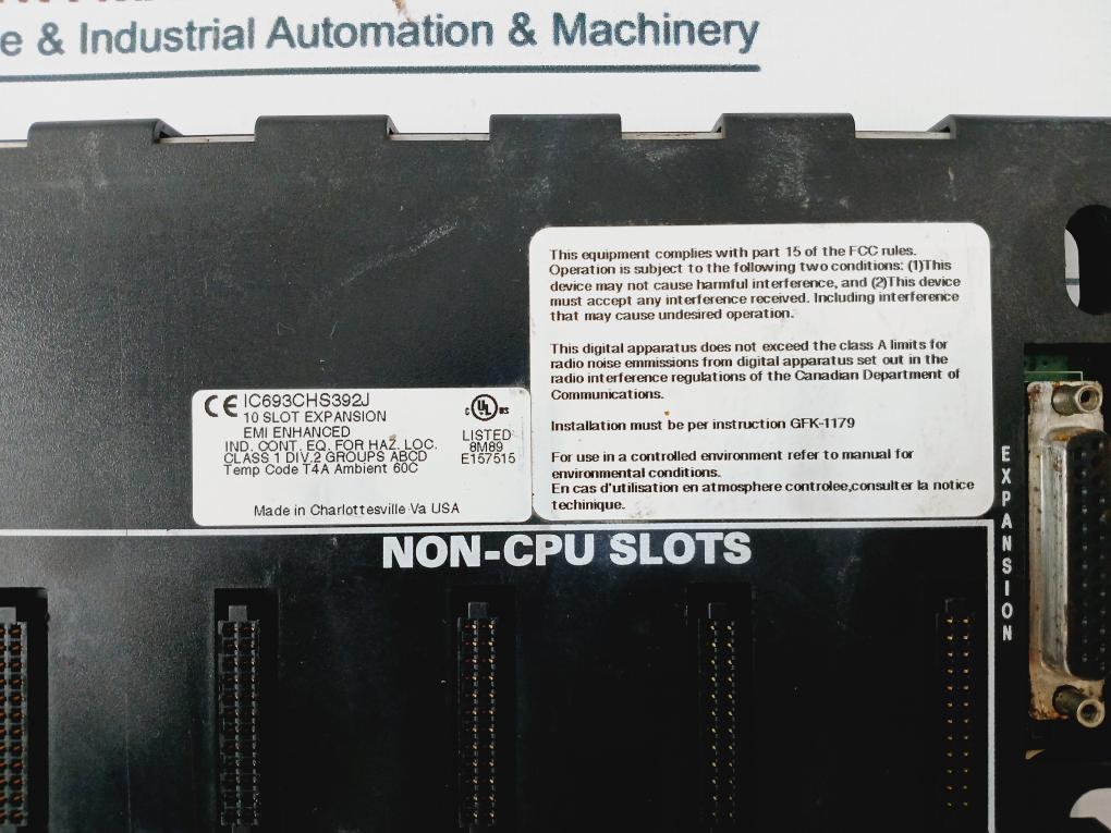 Ge Fanuc Ic693Chs392J 10-slot Expansion Base Unit