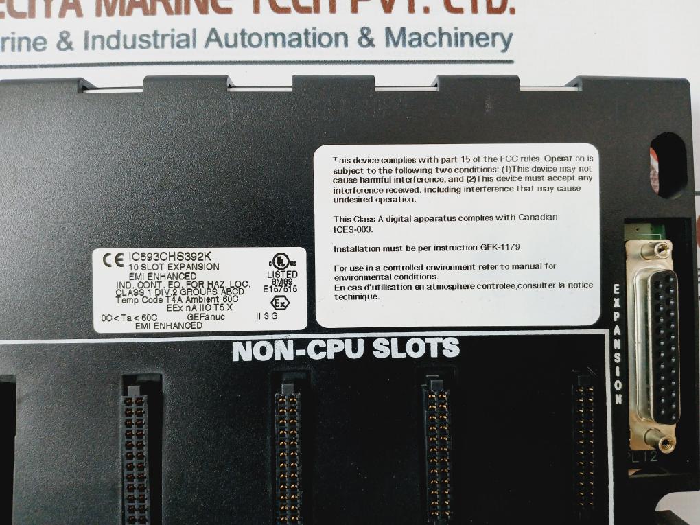 Ge Fanuc Ic693Chs392K 10, E157515 Slot Base Expansion Rack