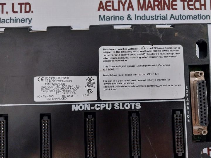 Ge Fanuc Ic693Chs392K 10 Slot Base Expansion Rack E157515