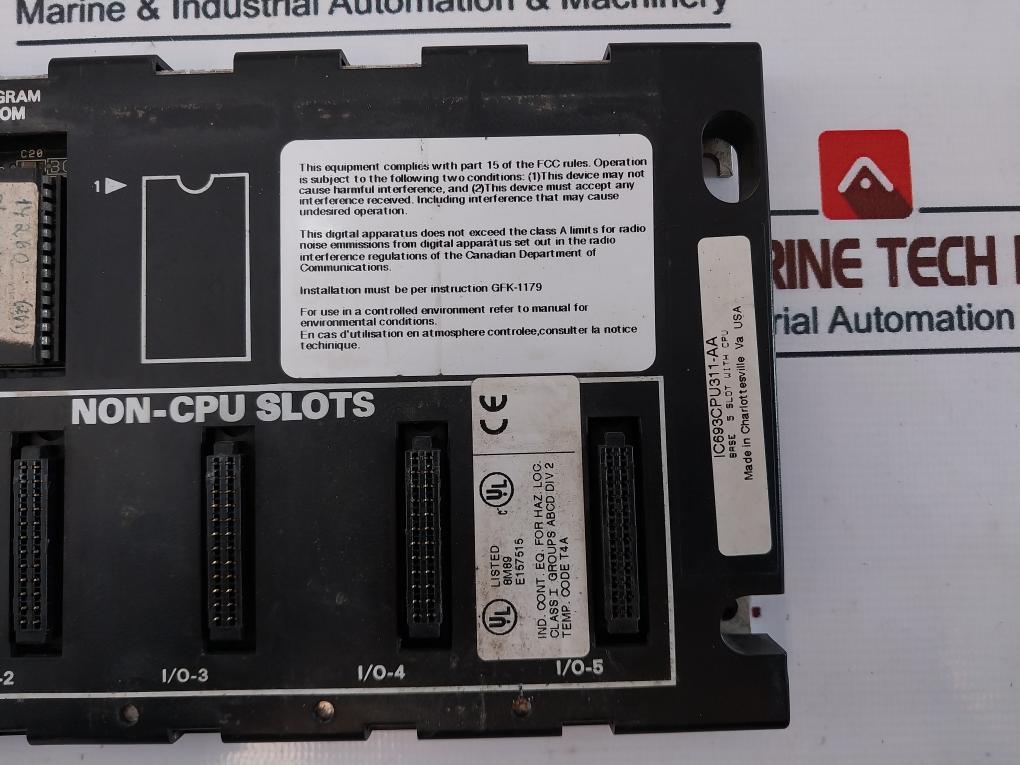 Ge Fanuc Ic693Cpu311-aa Programmable Controller 5-slot Base W/ Module