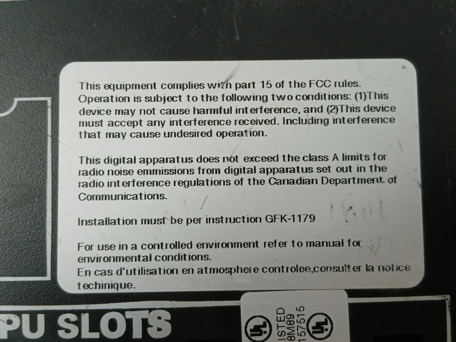 Ge Fanuc Ic693Cpu311-ac Programmable Controller Base 5-slot With Cpu Module 60C