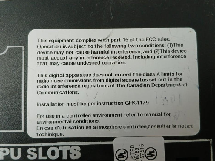 Ge Fanuc Ic693Cpu311-ac Programmable Controller Base 5-slot With Cpu Module 60C