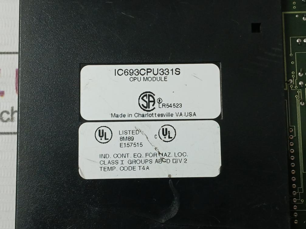 Ge Fanuc Ic693Cpu331S Cpu Module