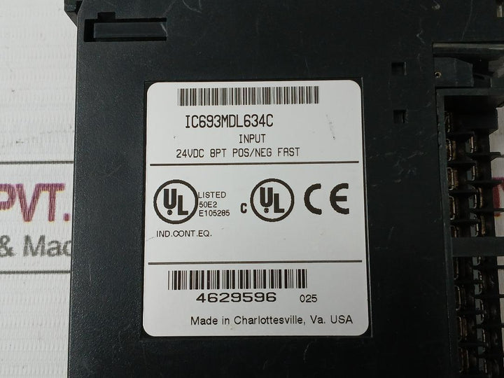 Ge Fanuc Ic693Mdl634C Input Module E105285 24Vdc
