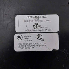 Ge Fanuc Ic693Mdl645C Input Module 24Vdc