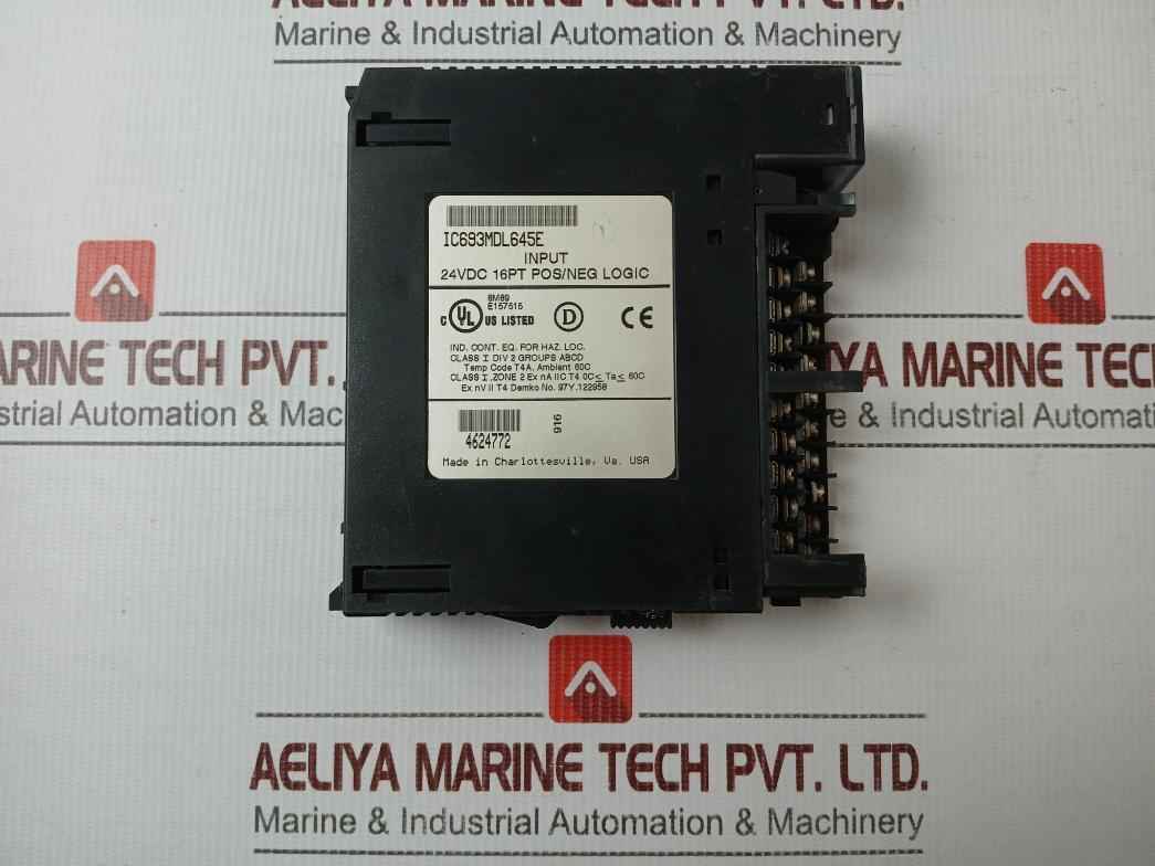 Ge Fanuc Ic693Mdl645E 16 Point Positive/Negative Logic Input Module 24Vdc
