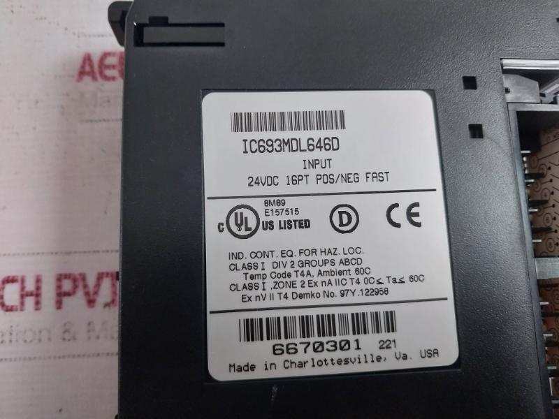 Ge Fanuc Ic693Mdl646D Input Module 24V 16 Pt Pos/Neg Fast E157515
