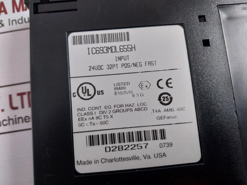 Ge Fanuc Ic693Mdl655H Dc Positive/Negative Logic Input Module E157515