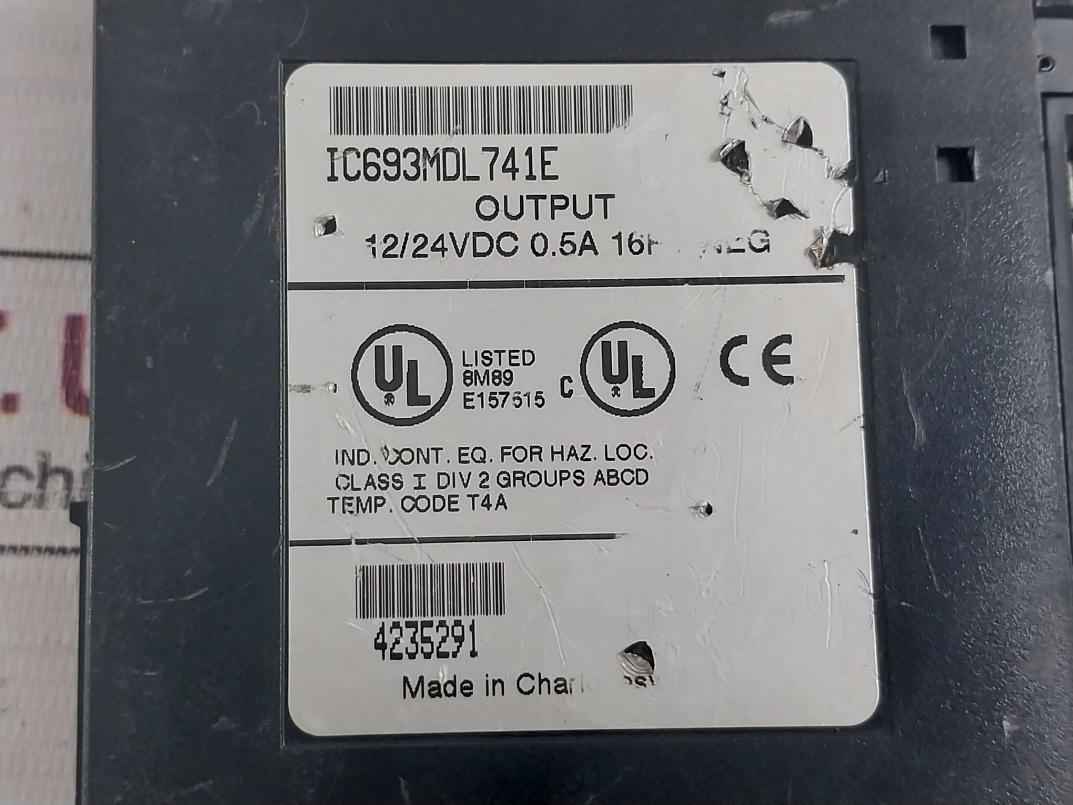 Ge Fanuc Ic693Mdl741E Input Module 12/24Vdc 0.5A 16Pt Neg