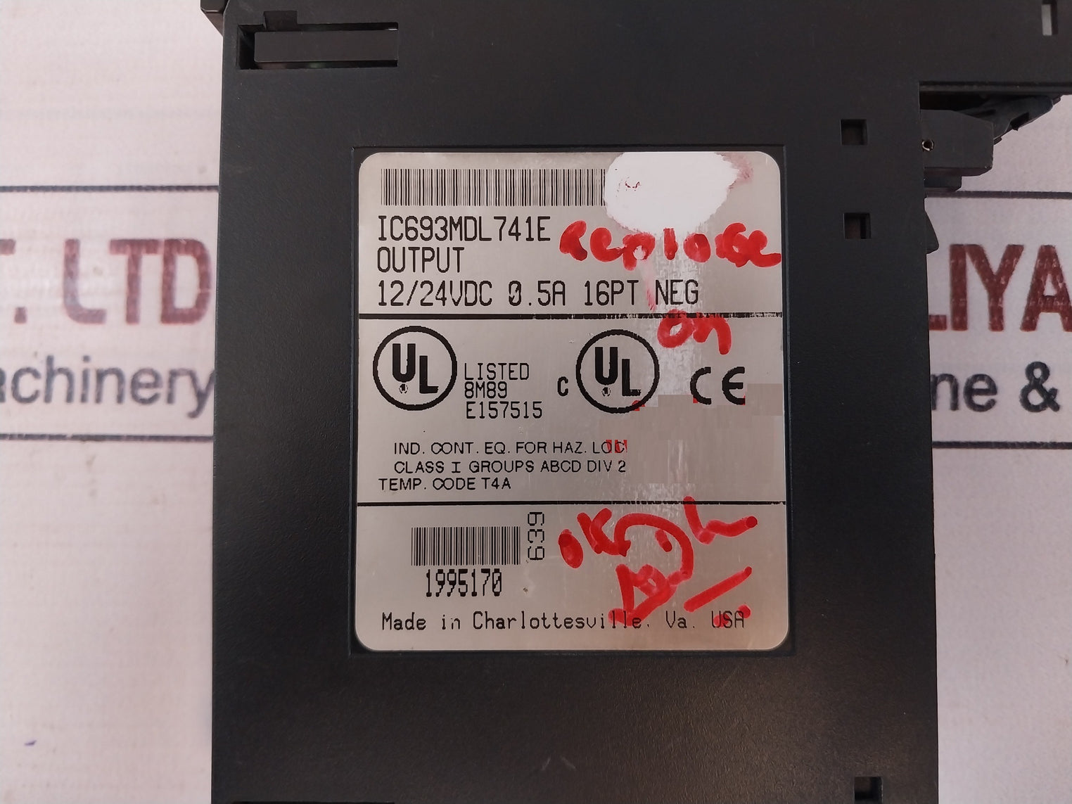 Ge Fanuc Ic693Mdl741E Output Module 12/24Vdc 0.5A