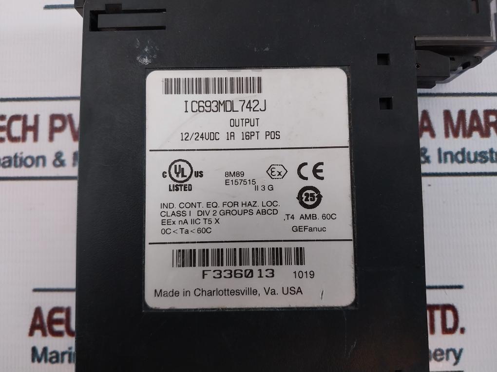 Ge Fanuc Ic693Mdl742J Output Module 12/24Vdc 1A 16Pt Pos