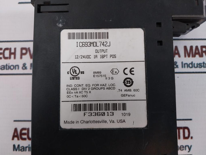 Ge Fanuc Ic693Mdl742J Output Module 12/24Vdc 1A 16Pt Pos