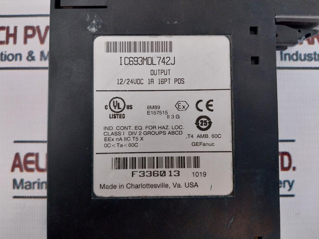 Ge Fanuc Ic693Mdl742J Output Module 12/24Vdc 1A 16Pt Pos