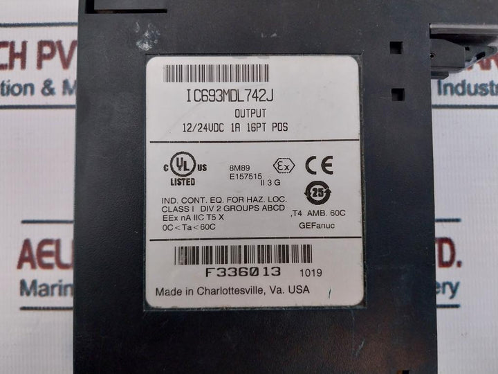 Ge Fanuc Ic693Mdl742J Output Module 12/24Vdc 1A 16Pt Pos