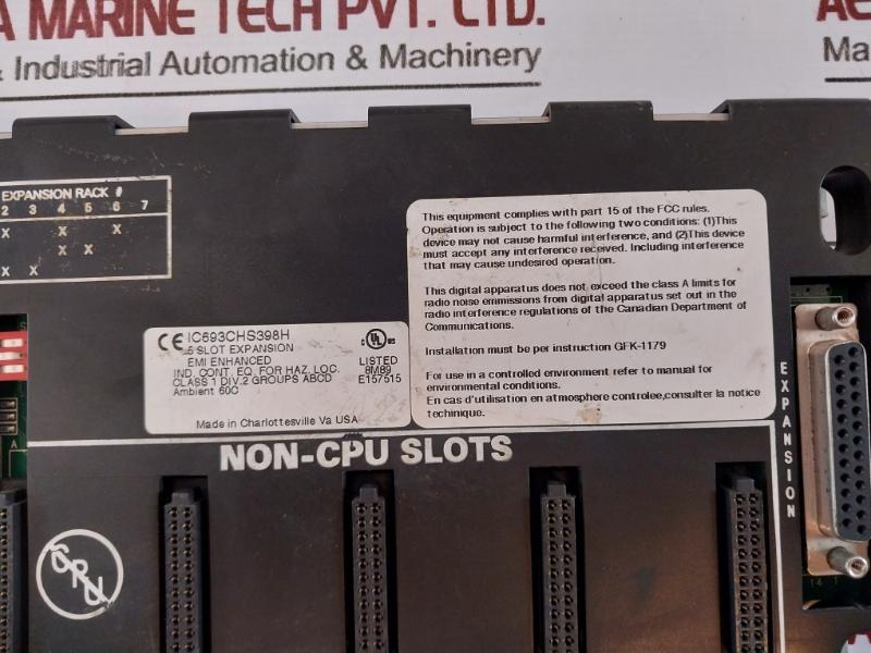 Ge Fanuc Ic693chs398h 5-slot Expansion Base, Emi Enhanced