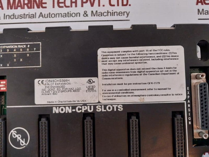 Ge Fanuc Ic693chs398h 5-slot Expansion Base, Emi Enhanced