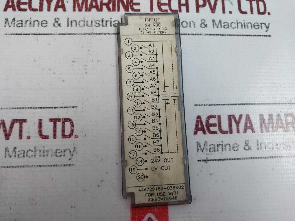 Ge Fanuc Ic693mdl646c Input Module 16 Points 24vdc 7ma 44a729182-038r02