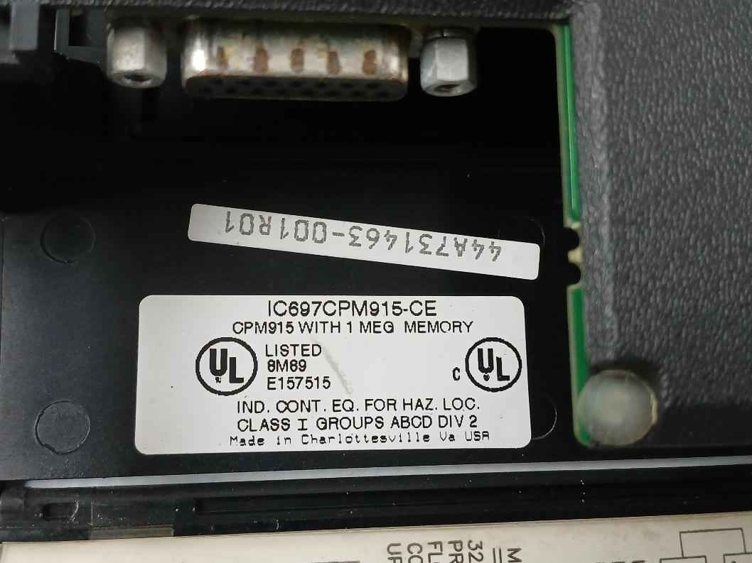 Ge Fanuc Ic697Cpm915 Plc Central Processor Unit Cpm915 With 1 Meg Memory 94V-0